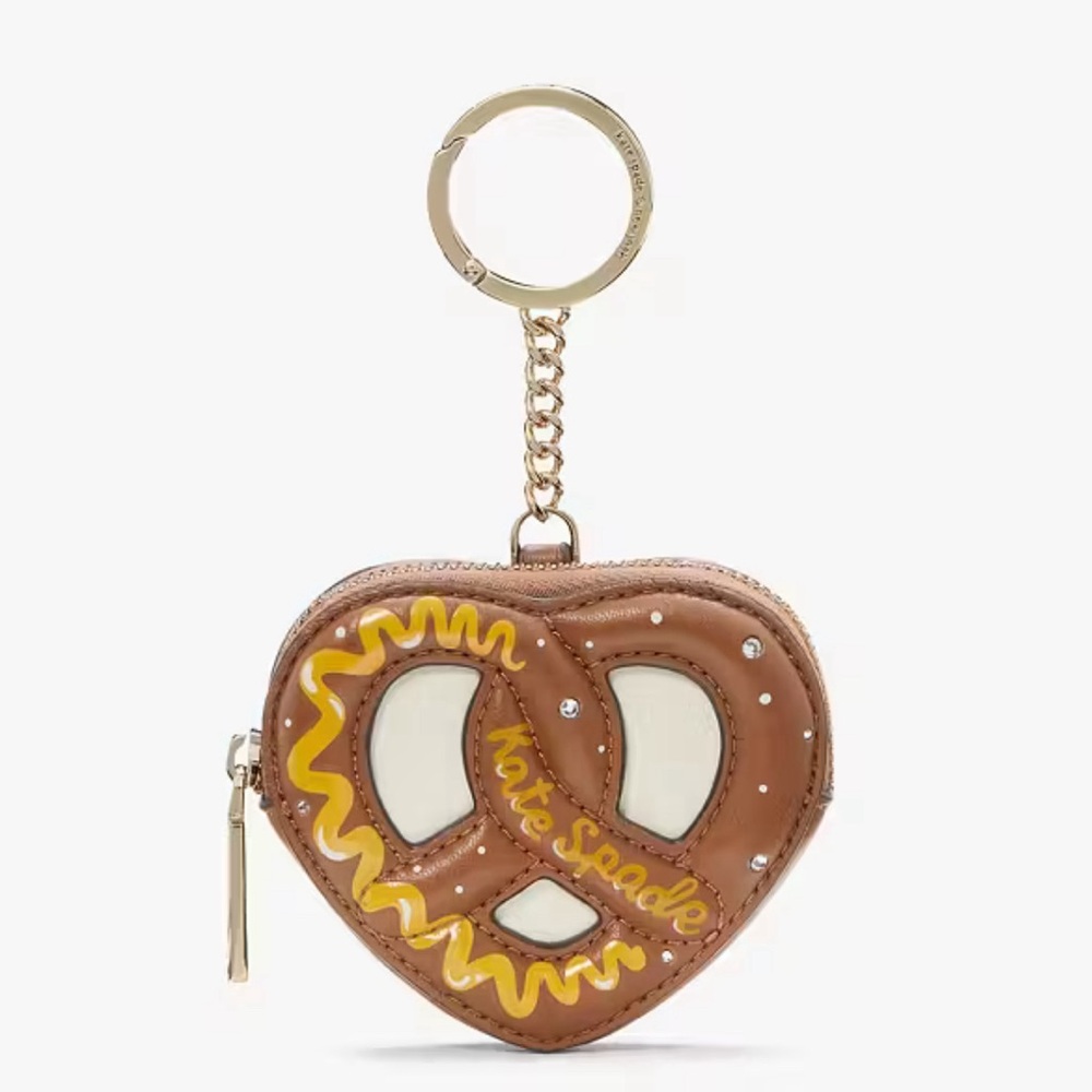 Kate Spade Brown Pretzel Keychain Bag